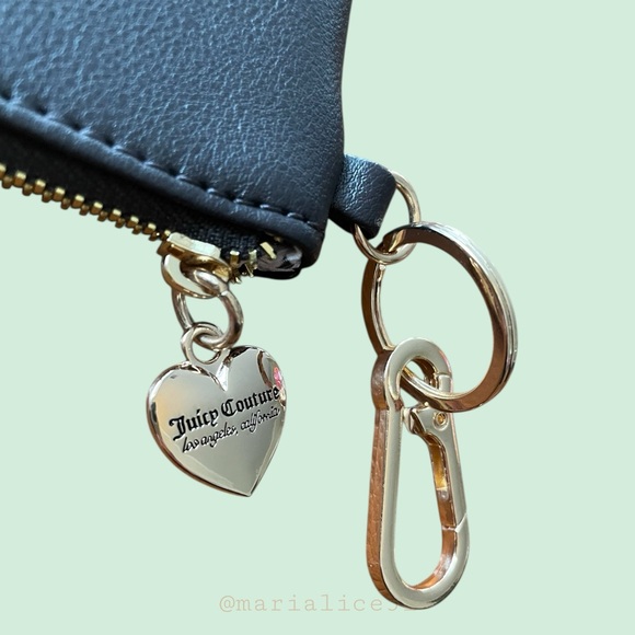 New•Juicy Couture dark brown keychain pouch with gold accents. NWOT - Picture 3 of 12